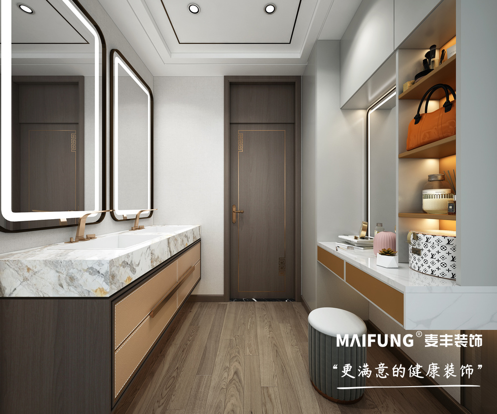 保利观堂装修效果图新中式风格设计案例 卫生间