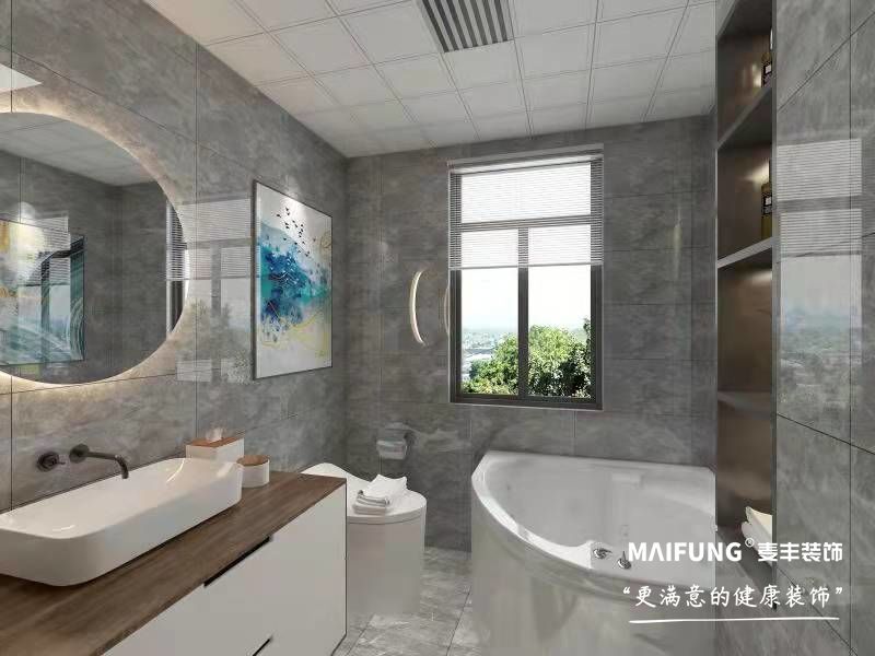 卫生间 泰华.雅清苑140平新中式风格装修案例