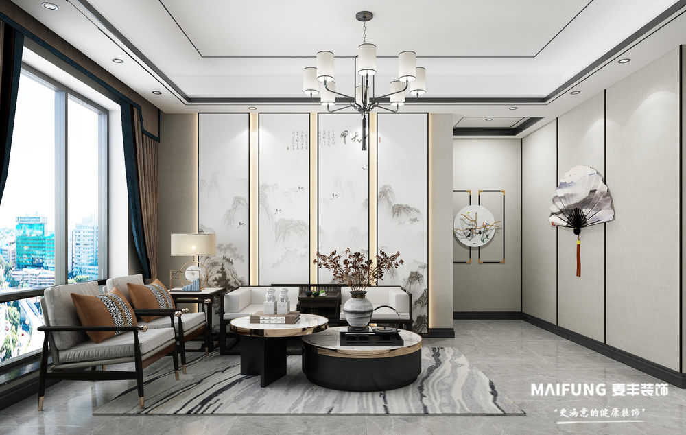 客厅.jpg 青岛龙湖棠琳湾170m²三室装修样板间.jpg